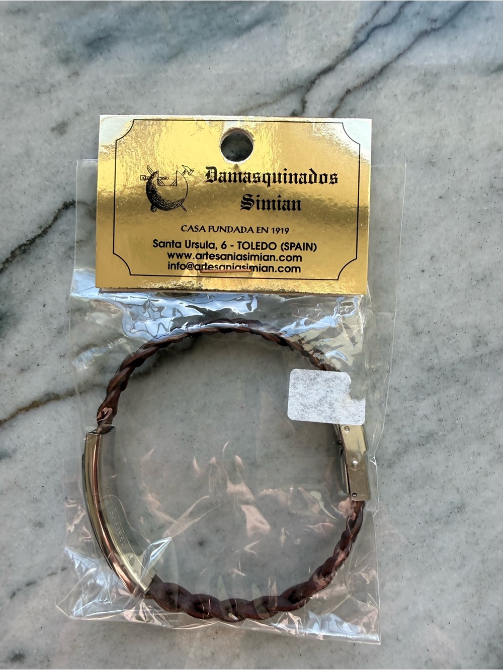 Toledo new hand made ✋🏻Brown Braided Leather unisex Bracelet with Metal Accents